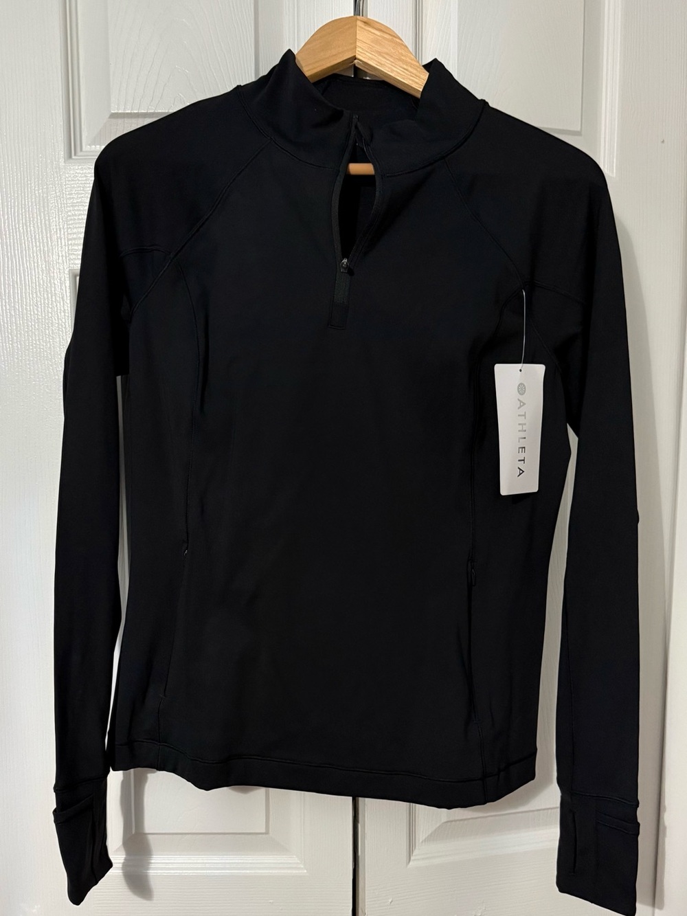 Athleta Black Women's Half-Zip Performance Pullover